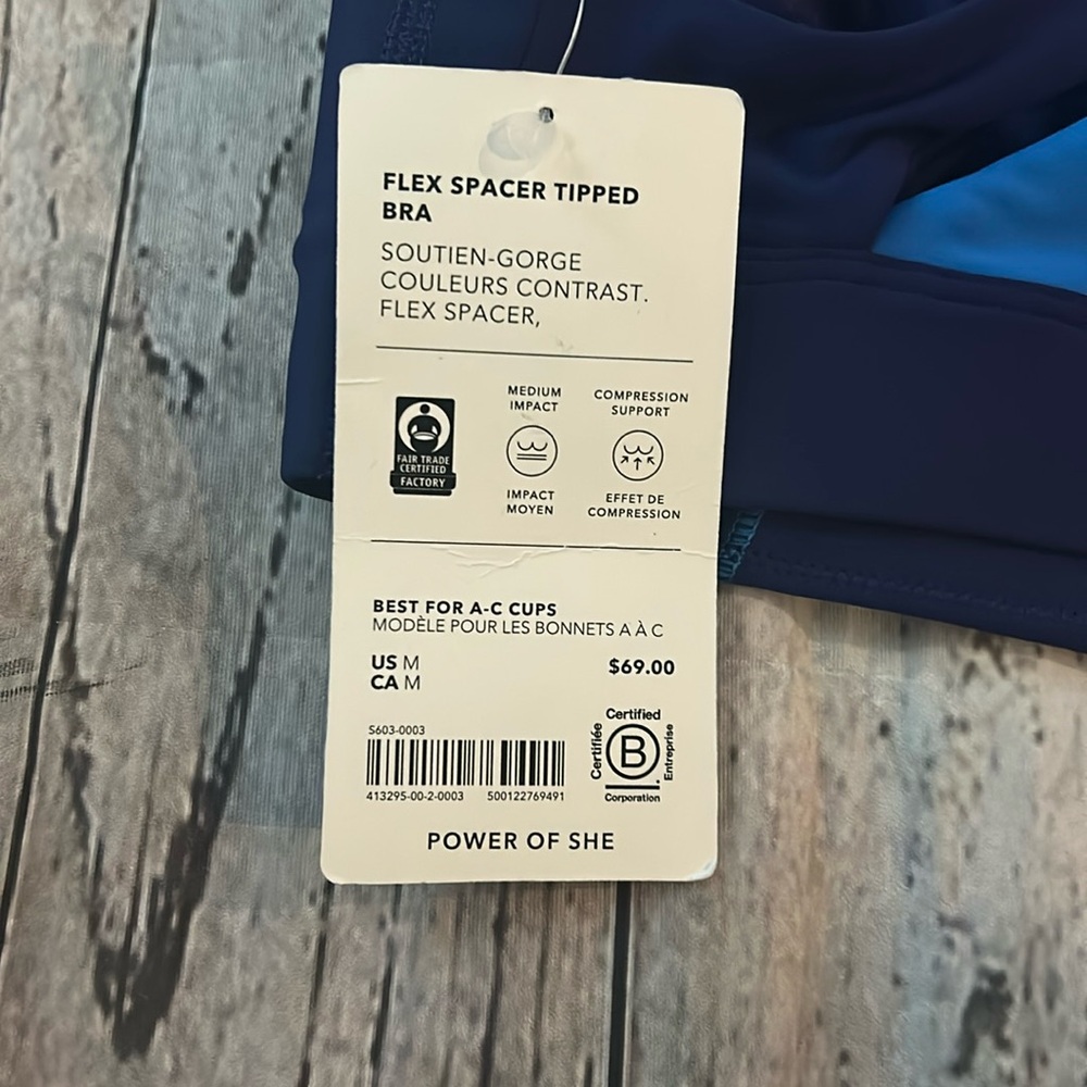 New Athleta Flex Spacer Tipped Bra - Picture 5 of 6